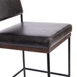 Benton Leather Bar & Counter Stool, Sonoma Black