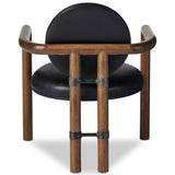 Bria Leather Chair, Heirloom Black-Furniture - Chairs-High Fashion Home