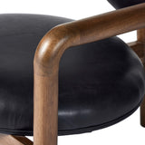 Bria Leather Chair, Heirloom Black-Furniture - Chairs-High Fashion Home