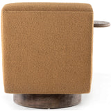 Bronwyn Swivel Chair w/Side Table, Copenhagen Amber-Furniture - Chairs-High Fashion Home