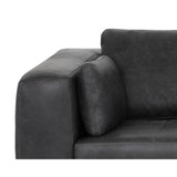 Burr Leather Sofa, Serbia Black-Furniture - Sofas-High Fashion Home