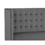 Cairo Bed, Antonio Charcoal-Furniture - Bedroom-High Fashion Home