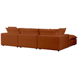 Cali 4 Piece Modular Sectional, Rust-Furniture - Sofas-High Fashion Home