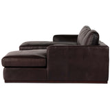 Colt 3 Piece Leather U Sectional, Heirloom Cigar