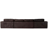 Colt 3 Piece Leather U Sectional, Heirloom Cigar