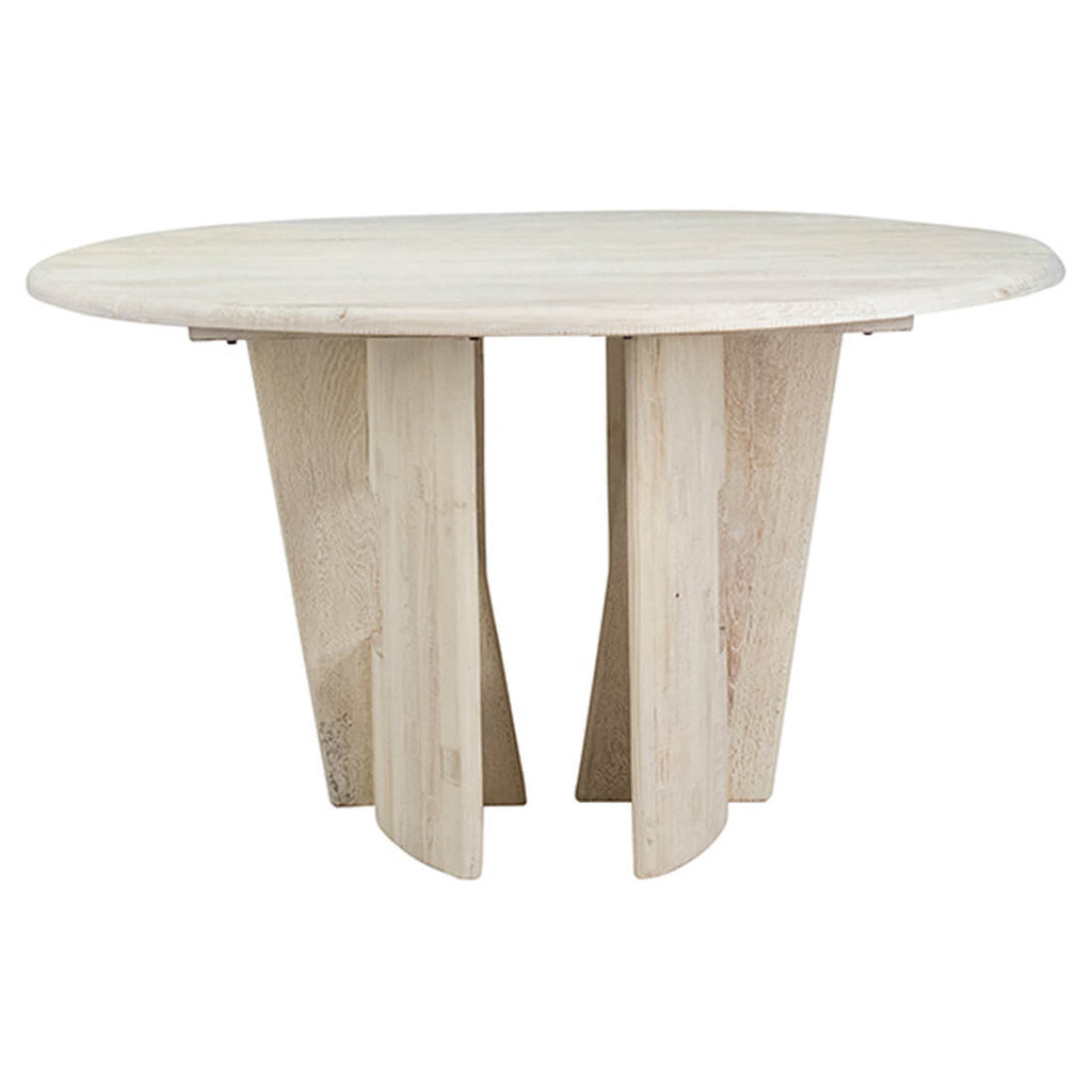 Talitha Round Dining Table, Whitewash – High Fashion Home