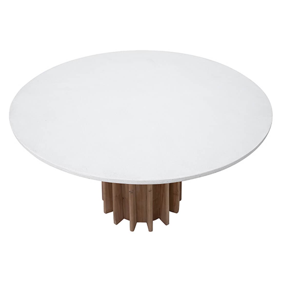 Adonis Dining Table, White Concrete – High Fashion Home