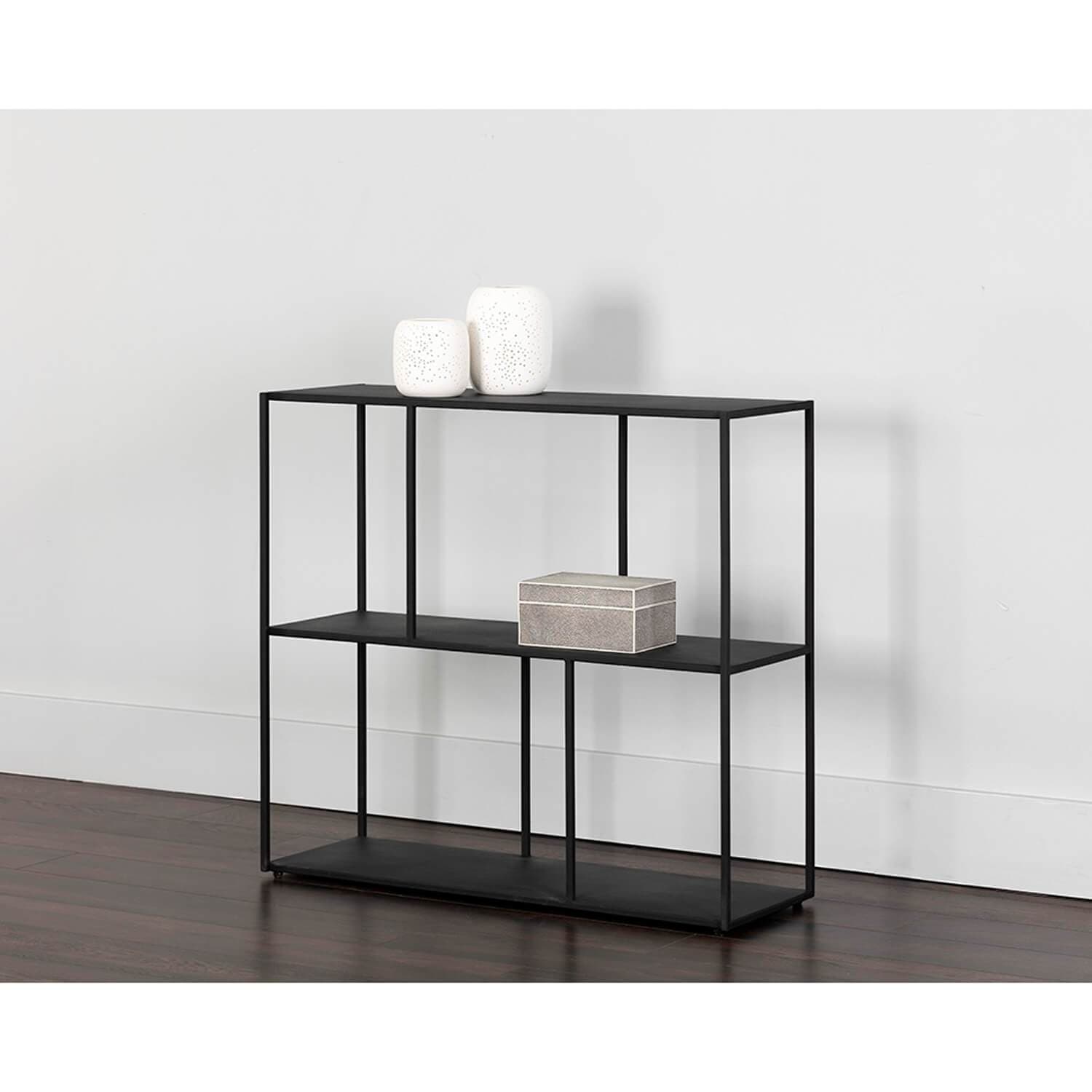 Ambretta Small Bookcase, Black – High Fashion Home