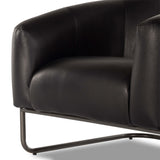 Etta Leather Chair, Heirloom Black-Furniture - Chairs-High Fashion Home