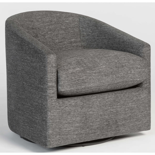 Frazier Swivel Chair Contemporary Charcoal High Fashion Home