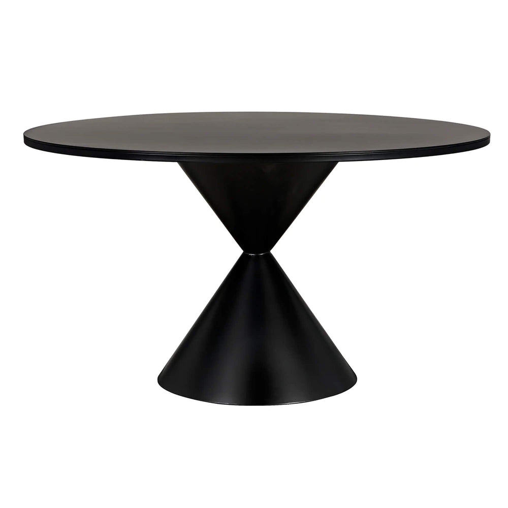 Hourglass Dining Table, Black-Furniture - Dining-High Fashion Home