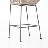 Bandera Outdoor Woven Bar Stool, Vintage White-Furniture - Dining-High Fashion Home