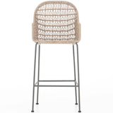 Bandera Outdoor Woven Bar Stool, Vintage White-Furniture - Dining-High Fashion Home