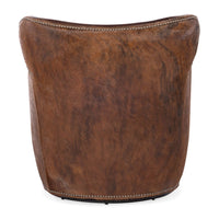 Kato Leather Swivel Chair, Dark Brindle – High Fashion Home