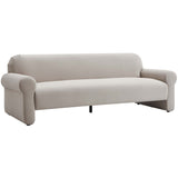 Keelee 84" Velvet Sofa, Taupe