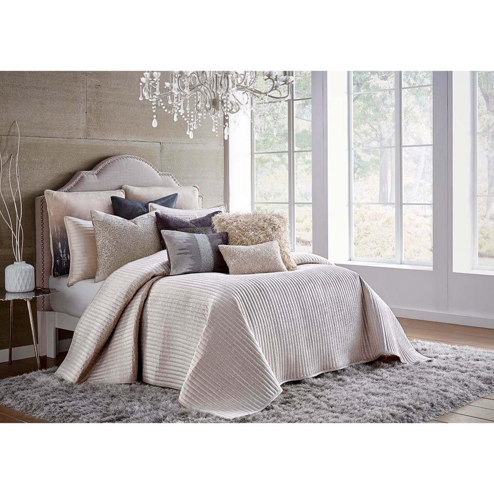 Maya Quilt Set, Beige/Silver