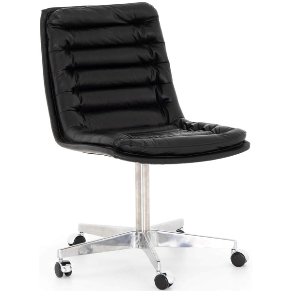 Malibu Leather Office Chair, Rider Black – High Fashion Home