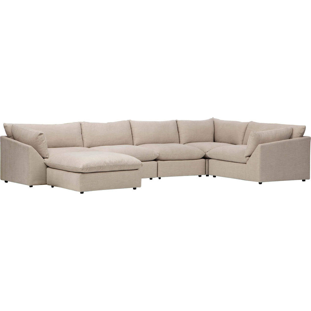 Maverick Sectional, Daly Linen-Furniture - Sofas-High Fashion Home