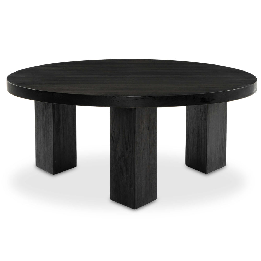 Mesa 38" Round Coffee Table, Ebony-Furniture - Accent Tables-High Fashion Home