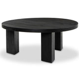 Mesa 38" Round Coffee Table, Ebony-Furniture - Accent Tables-High Fashion Home