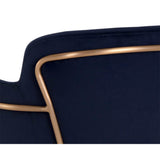 Odesa Arm Chair, Abbington Navy-Furniture - Dining-High Fashion Home