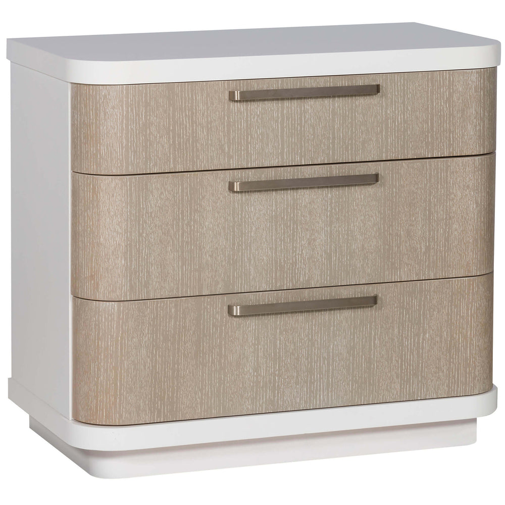 Cove Nightstand, Cerused Taupe-Furniture - Bedroom-High Fashion Home