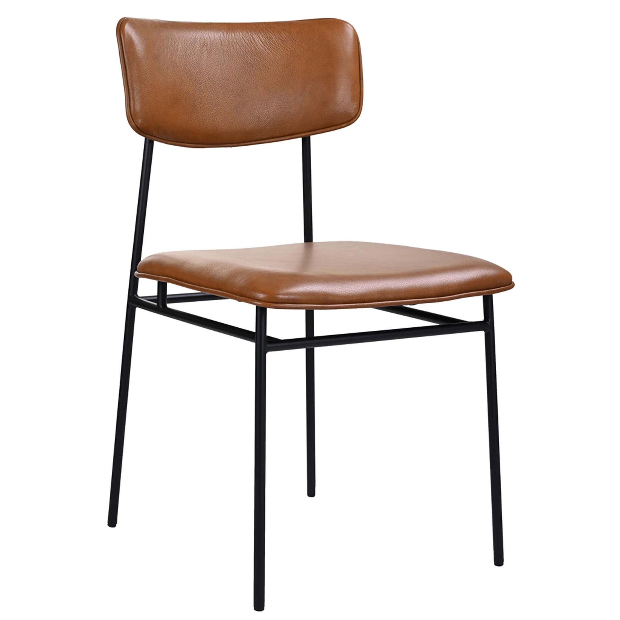 Sailor Leather Dining Chair Brown Set Of 2 High Fashion Home