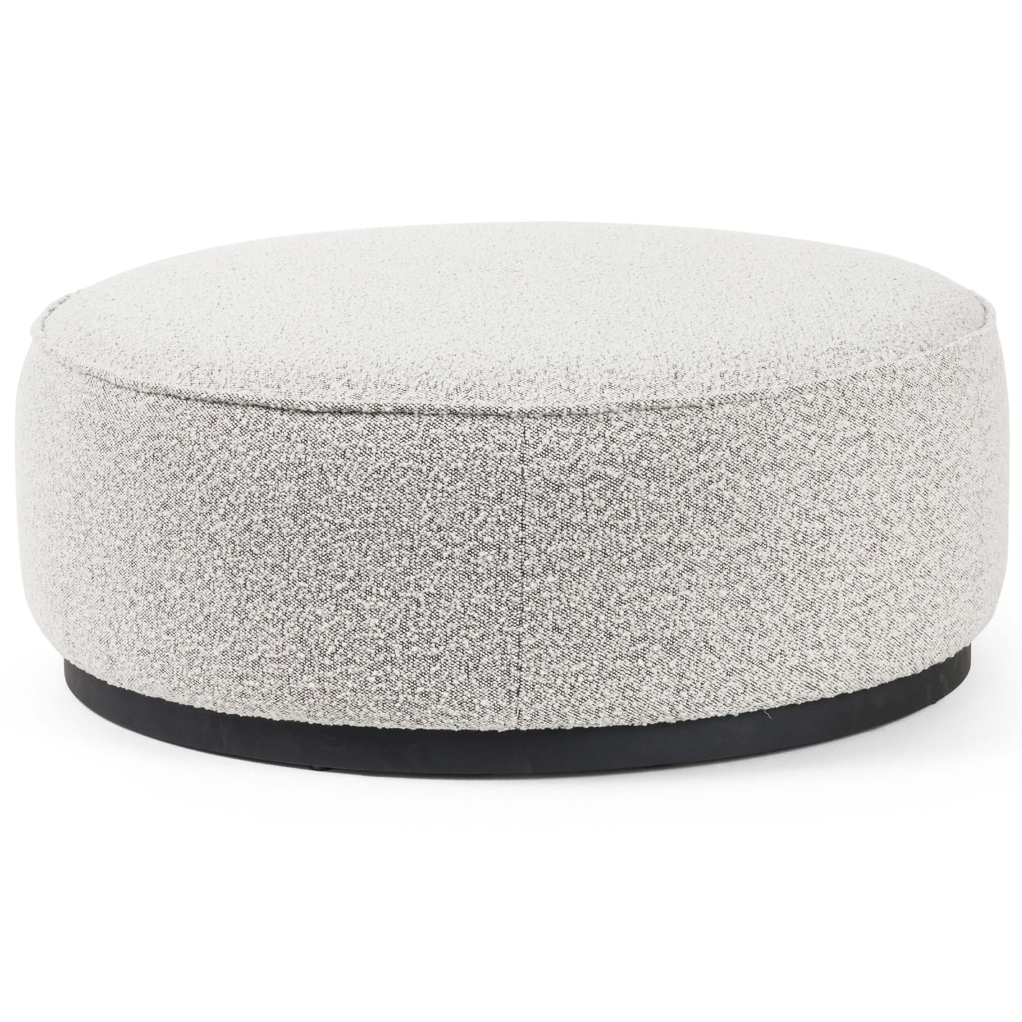 Sinclair Large Round Ottoman, Knoll Domino – High Fashion Home