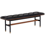 Staten Bench, Black-Furniture - Chairs-High Fashion Home