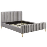 Angela Bed, Grey-Furniture - Bedroom-High Fashion Home