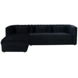 Callie Sectional LAF, Black-Furniture - Sofas-High Fashion Home