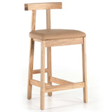 Tex Leather Counter Stool, Natural-Furniture - Dining-High Fashion Home