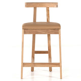 Tex Leather Counter Stool, Natural-Furniture - Dining-High Fashion Home