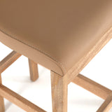 Tex Leather Counter Stool, Natural-Furniture - Dining-High Fashion Home