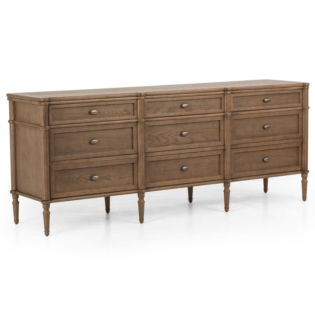 Toulouse 9 Drawer Dresser, Toasted Oak – High Fashion Home