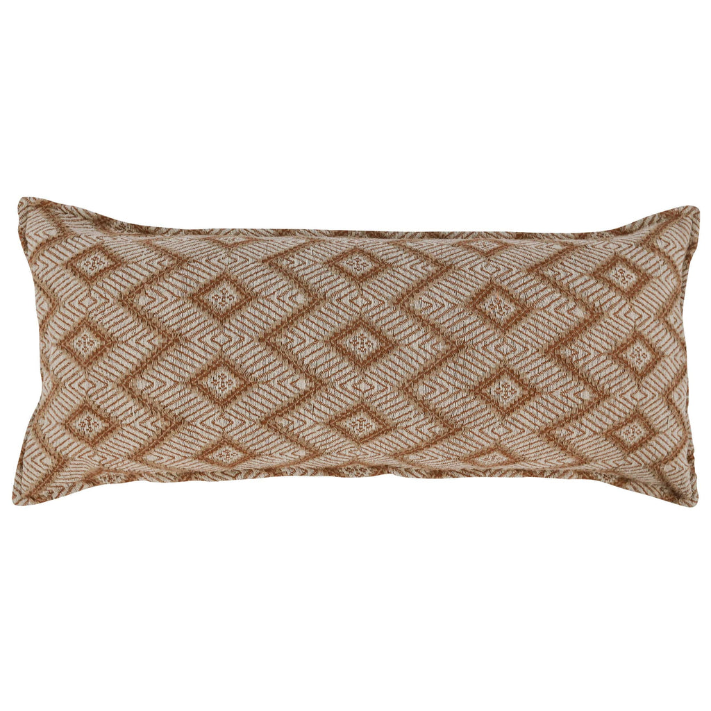 Volt Bolster Pillow, Terracotta/Ivory – High Fashion Home