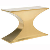 Praetorian Console Table, Brushed Gold - Furniture - Accent Tables - High Fashion Home