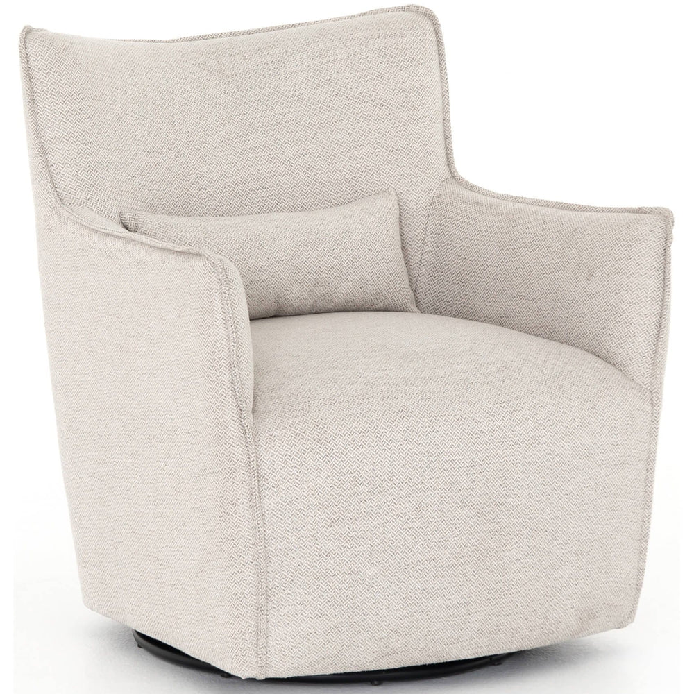 Kimble Swivel Chair, Noble Platinum - Furniture - Chairs - High Fashion Home